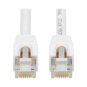 Tripp Lite Safe-IT Cat6a 10G Snagless Antibacterial S/FTP Ethernet Cable (RJ45 M/M), PoE, White, 7 ft. (2.13 m), TAA — Being Shipped