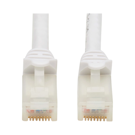 Tripp Lite Safe-IT Cat6a 10G Snagless Antibacterial UTP Ethernet Cable (RJ45 M/M), PoE, White, 10 ft. (3.05 m), TAA — Being Shipped