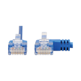 Tripp Lite Right-Angle Cat6 Gigabit Molded Slim UTP Ethernet Cable (RJ45 Right-Angle M to RJ45 M), Blue, 7 ft. (2.13 m) — Being Shipped