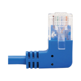 Tripp Lite Right-Angle Cat6 Gigabit Molded Slim UTP Ethernet Cable (RJ45 Right-Angle M to RJ45 M), Blue, 7 ft. (2.13 m) — Being Shipped