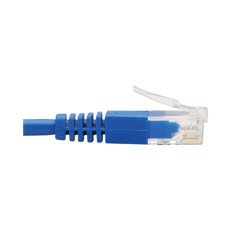 Tripp Lite Right-Angle Cat6 Gigabit Molded Slim UTP Ethernet Cable (RJ45 Right-Angle M to RJ45 M), Blue, 7 ft. (2.13 m) — Being Shipped