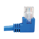 Tripp Lite Right-Angle Cat6 Gigabit Molded UTP Ethernet Cable (RJ45 Right-Angle M to RJ45 M), Blue, 20 ft. (6.09 m) — Being Shipped