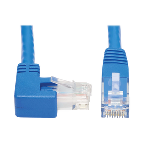 Tripp Lite Right-Angle Cat6 Gigabit Molded UTP Ethernet Cable (RJ45 Right-Angle M to RJ45 M), Blue, 20 ft. (6.09 m) — Being Shipped
