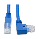 Tripp Lite Right-Angle Cat6 Gigabit Molded UTP Ethernet Cable (RJ45 Right-Angle M to RJ45 M), Blue, 1 ft. (0.31 m) — Being Shipped