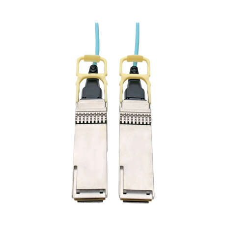 Tripp Lite QSFP28 to QSFP28 Active Optical Cable, 100GbE, AOC, M/M, Aqua, 2M (6.56 ft.) — Being Shipped