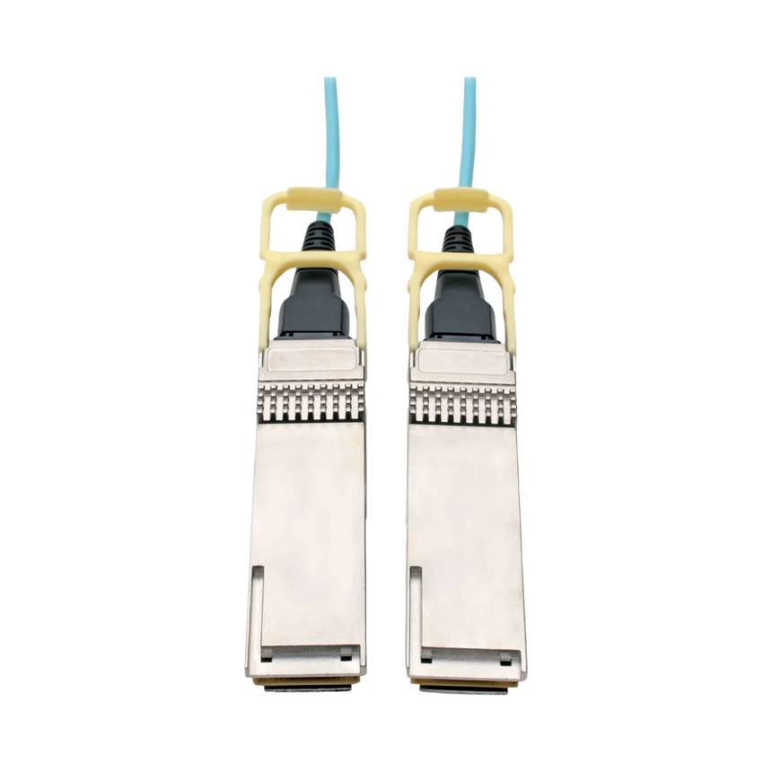 Tripp Lite QSFP28 to QSFP28 Active Optical Cable, 100GbE, AOC, M/M, Aqua, 2M (6.56 ft.) — Being Shipped