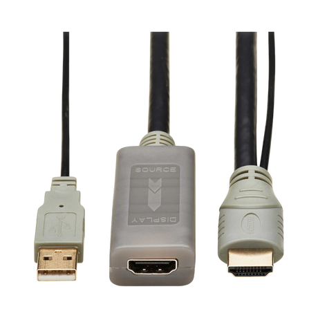 Tripp Lite HDMI Extension Cable with Active Repeater (M/F), 4K 60 Hz, HDR, 4:4:4, HDCP 2.2, 10 ft. (3.1 m), TAA — Being Shipped