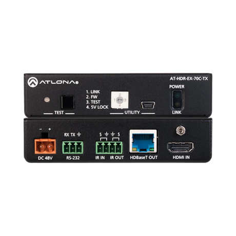 Atlona 4K HDR HDMI Over HDBaseT TX/RX with Control & PoE Transmitter & Receiver Set — Being Shipped