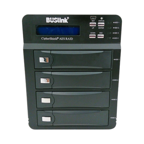 Buslink CipherShield 64TB 256-bit AES USB 3.0/eSATA 4-bay RAID Encrypted External Hard Drive — Being Shipped