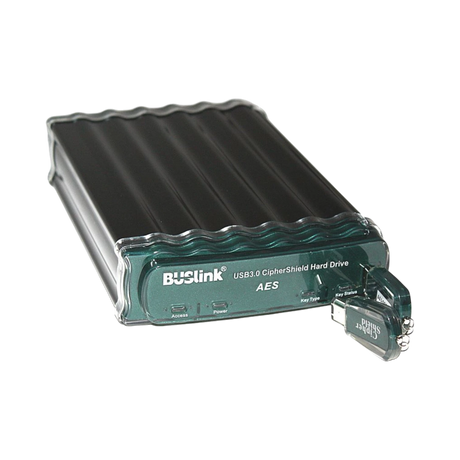 Buslink Ciphershield Encryption 6TB USB 3.0/eSATA300 External Hard Drive (Black/Green) — Being Shipped