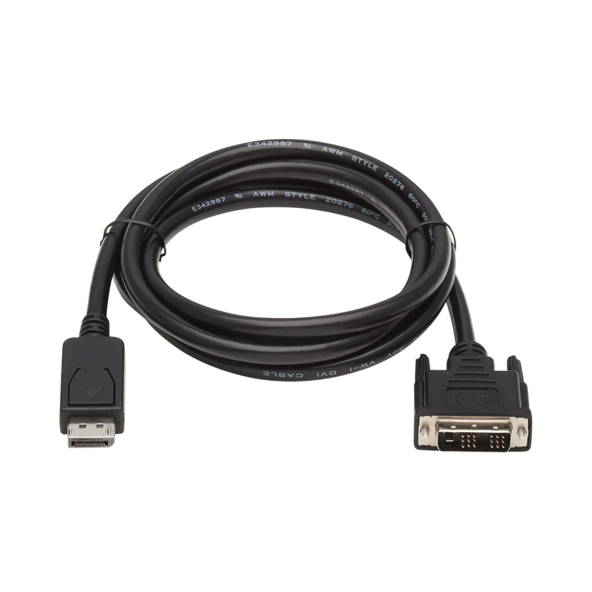 Tripp Lite DisplayPort to DVI Adapter Cable (DP with Latches to DVI-D Single Link M/M), 6 ft. (1.8 m) — Being Shipped