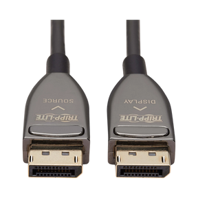 Tripp Lite DisplayPort Active Optical Cable (AOC), 8K 60 Hz (M/M), CL3 Rated, Latching Connectors, Black, 30 m (98 ft.) — Being Shipped