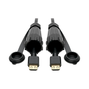 Tripp Lite High-Speed HDMI Cable (M/M), 4K 60 Hz, HDR, Industrial, IP68, Hooded Connectors, Black, 12 ft. — Being Shipped