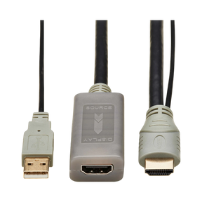 Tripp Lite HDMI Extension Cable with Active Repeater (M/F), 4K 60 Hz, HDR, 4:4:4, HDCP 2.2, 20 ft. (6.1 m), TAA — Being Shipped