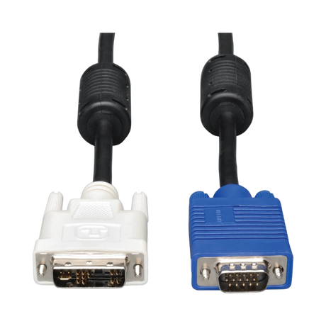 Tripp Lite DVI to VGA High-Resolution Adapter Cable with RGB Coaxial (DVI-A to HD15 M/M), 6 ft. (1.8 m) — Being Shipped