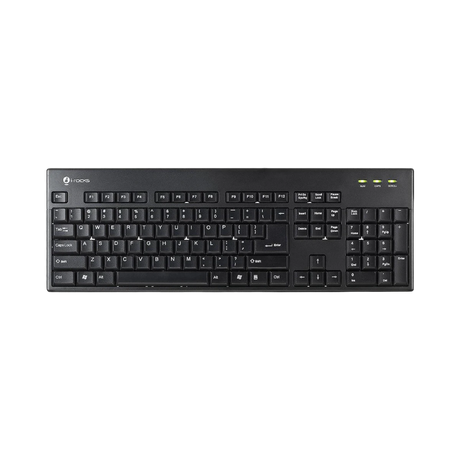 I-Rocks Washable 104 Key Keyboard (Black) — Being Shipped