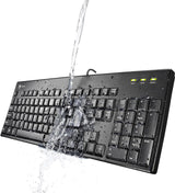 I-Rocks Washable 104 Key Keyboard (Black) — Being Shipped