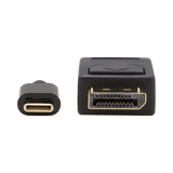 Tripp Lite USB-C to DisplayPort Bi-Directional Active Adapter Cable (M/M), 4K 60 Hz, HDR, Locking DP Connector, 3 ft. (0.9 m) — Being Shipped