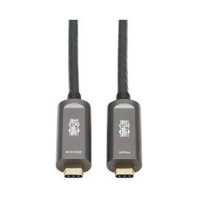 Tripp Lite USB-C AOC Cable (M/M), USB 3.2 Gen 2 (10 Gbps) Plenum-Rated Fiber Active Optical Cable, Data Only, Backward Compatible, Black, 10 m (33 ft.) — Being Shipped