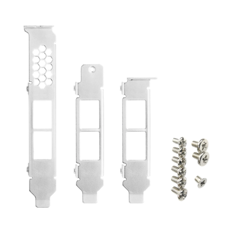 QNAP Full-Height, Low-Profile, and Flat Brackets For Dual-Port RJ45 NIC — Being Shipped