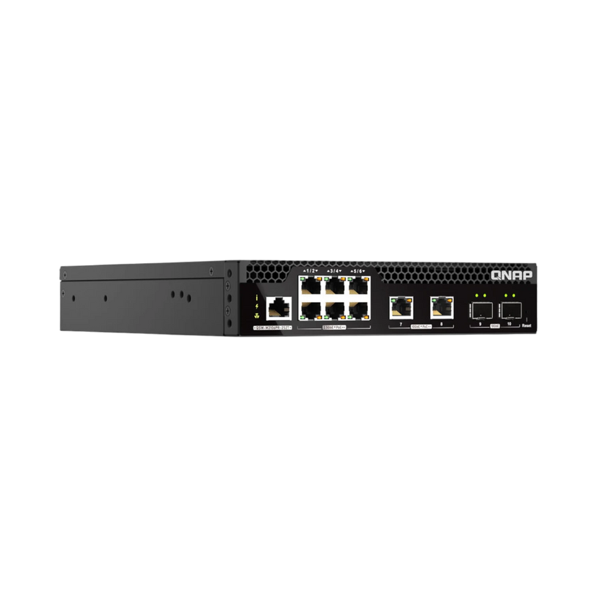 QNAP QSW-M2106PR-2S2T 10-Port PoE++ Compliant 10Gb/2.5Gb Managed Network Switch — Being Shipped