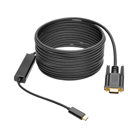 Tripp Lite USB-C to VGA Active Adapter Cable (M/M), Black, 16 ft. (4.9 m) — Being Shipped