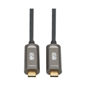 Tripp Lite USB-C to USB-C Plenum-Rated Fiber Active Optical Cable (AOC), 4K 60 Hz, HDR, 4:4:4, M/M, Black, 10 m (33 ft.) — Being Shipped