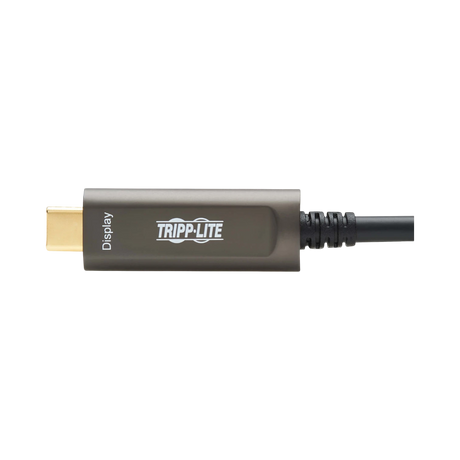 Tripp Lite USB-C to USB-C Plenum-Rated Fiber Active Optical Cable (AOC), 4K 60 Hz, HDR, 4:4:4, M/M, Black, 10 m (33 ft.) — Being Shipped