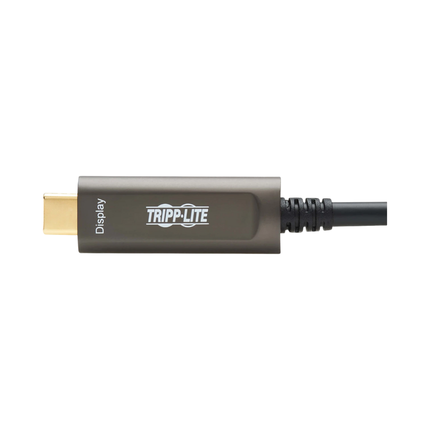 Tripp Lite USB-C to USB-C Plenum-Rated Fiber Active Optical Cable (AOC), 4K 60 Hz, HDR, 4:4:4, M/M, Black, 10 m (33 ft.) — Being Shipped