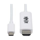 Tripp Lite USB-C to HDMI Adapter Cable (M/M), 4K, 4:4:4, Thunderbolt 3 Compatible, White, 3 ft. (0.9 m) — Being Shipped