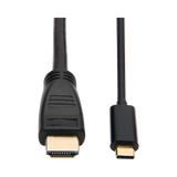 Tripp Lite USB-C to HDMI Active Adapter Cable (M/M), 4K 60 Hz, 4:4:4, HDCP 2.2, Mid-Cable Adapter, Black, 6 ft. (1.8 m) — Being Shipped