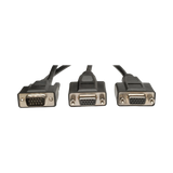 Tripp Lite VGA Monitor Y Splitter Cable, High Resolution (HD15 M to 2x HD15 F), 1 ft. (0.31 m) — Being Shipped