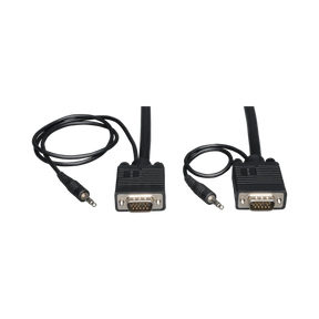 Tripp Lite VGA High-Resolution RGB Coaxial Cable with Audio (HD15 and 3.5mm M/M), 25 ft. (7.62 m) — Being Shipped