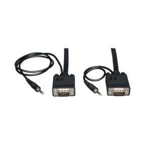 Tripp Lite VGA High-Resolution RGB Coaxial Cable with Audio (HD15 and 3.5mm M/M), 10 ft. (3.05 m) — Being Shipped