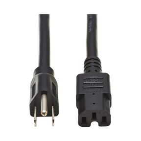 Tripp Lite Power Cord, NEMA 5-15P to C15, Heavy-Duty, 15A, 125V, 14 AWG, 8 ft. (2.43 m), Black — Being Shipped