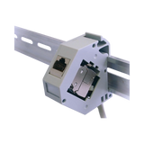 Tripp Lite DIN-Rail Mounting Enclosure Module for Snap-In Keystone Jacks and Couplers, Left Cover, TAA — Being Shipped