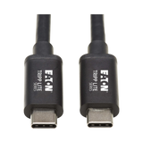 Tripp Lite Thunderbolt 3 Passive Cable (M/M), 40 Gbps, 5A 100W Power Delivery, 4K/60 Hz, 0.5 m (1.6 ft.), Black — Being Shipped