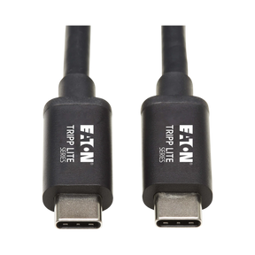 Tripp Lite Thunderbolt 3 Passive Cable (M/M), 40 Gbps, 5A 100W Power Delivery, 4K/60 Hz, 0.5 m (1.6 ft.), Black — Being Shipped