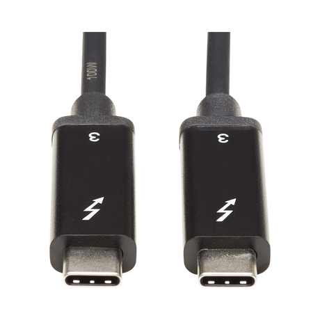 Tripp Lite Thunderbolt 3 Active Cable (M/M), 40 Gbps, 5A 100W Power Delivery, 4K/60 Hz, 1M (3.28 ft.), Black — Being Shipped