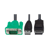 Tripp Lite VGA to DisplayPort and USB-A Adapter Cable Kit for B020-U and B022-U KVM, 6 ft. (1.8 m) — Being Shipped