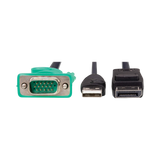 Tripp Lite VGA to DisplayPort and USB-A Adapter Cable Kit for B020-U and B022-U KVM, 6 ft. (1.8 m) — Being Shipped