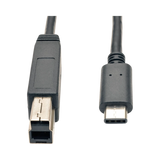 Tripp Lite USB-C to USB-B Cable (M/M), USB 3.2, Gen 2 (10 Gbps), Thunderbolt 3 Compatible, 3 ft. (0.91 m) — Being Shipped
