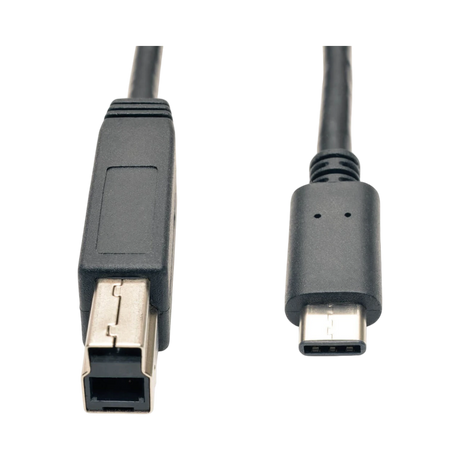 Tripp Lite USB-C to USB-B Cable (M/M), USB 3.2, Gen 2 (10 Gbps), Thunderbolt 3 Compatible, 3 ft. (0.91 m) — Being Shipped