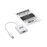Tripp Lite USB-C to HDMI Adapter (M/F), 8K, HDR, 4:4:4, HDCP 2.3, White — Being Shipped