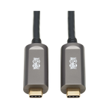 Tripp Lite USB-C AOC Cable (M/M), USB 3.2 Gen 2 (10 Gbps) Plenum-Rated Fiber Active Optical Cable, Data Only, Black, 30 m (98 ft.) — Being Shipped