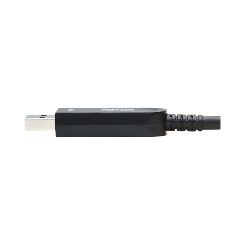 Tripp Lite USB-A to USB-C AOC Cable (M/M), USB 3.2 Gen 2 (10Gbps) Plenum-Rated Fiber Active Optical, Data Only, Backward Compatible, Black, 15 m (49 ft.) — Being Shipped