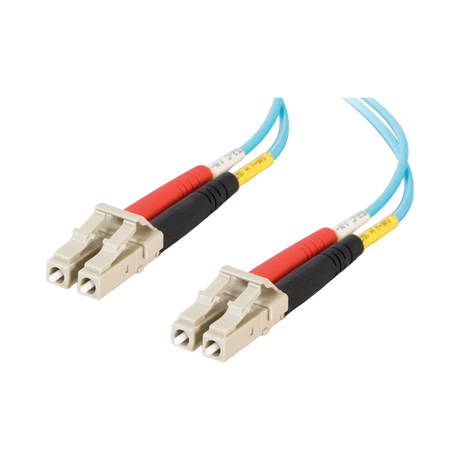 C2G 32.8ft (10m) LC-LC 10Gb 50/125 OM3 Duplex Multimode PVC Fiber Optic Cable, Aqua — Being Shipped