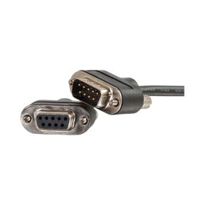 C2G 10ft (3m) Serial RS232 DB9 Cable with Low Profile Connectors M/F, In-Wall CMG-Rated — Being Shipped