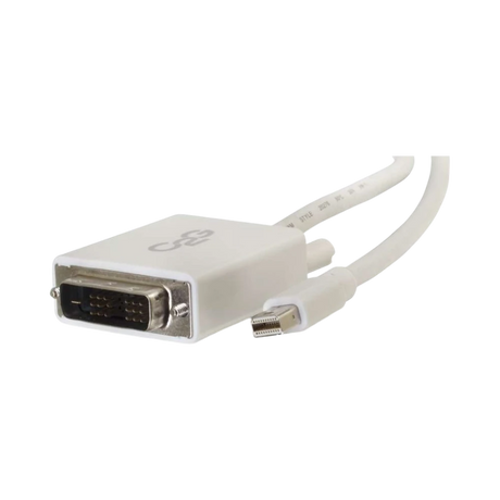 C2G 6ft (1.8m) Mini DisplayPort Male to Single Link DVI-D Male Adapter Cable, White — Being Shipped