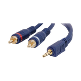 C2G 6ft (1.8m) Velocity One 3.5mm Stereo Male to Two RCA Stereo Male Y-Cable — Being Shipped